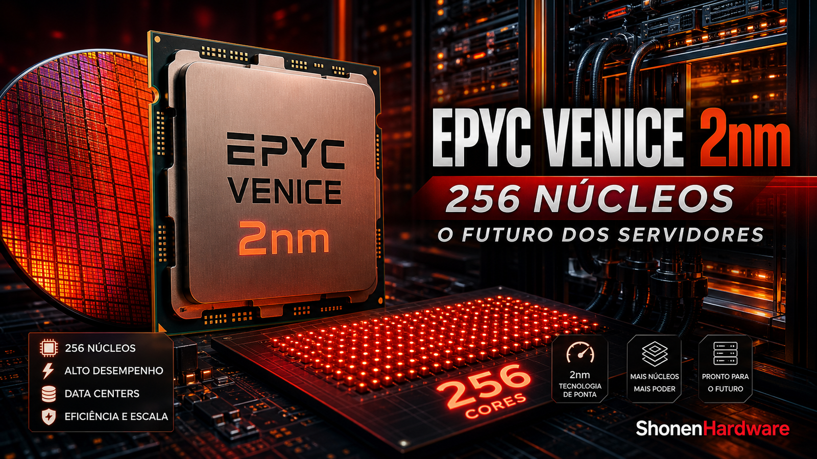 AMD EPYC Venice 2nm com servidores e CPU de alto desempenho