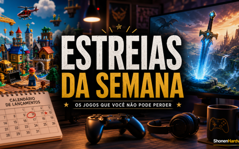 Estreias de games da semana com aventura de construção e RPG de fantasia