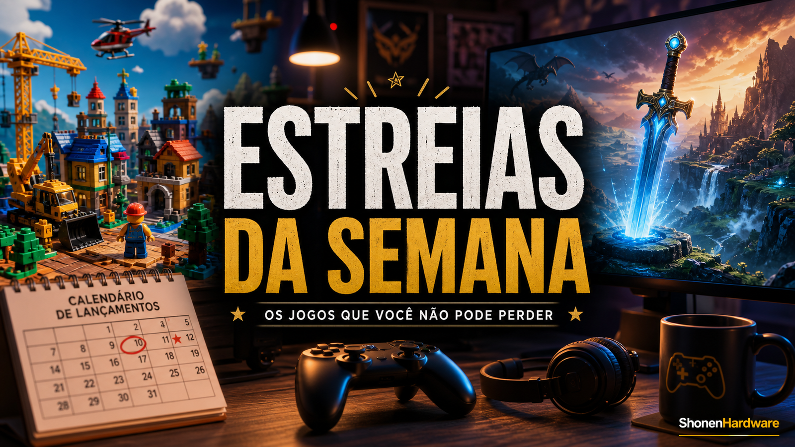 Estreias de games da semana com aventura de construção e RPG de fantasia