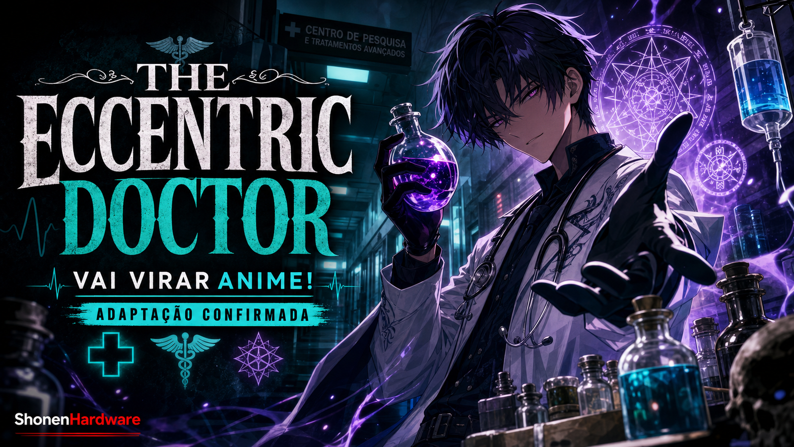 The Eccentric Doctor em adaptação anime com medicina e fantasia