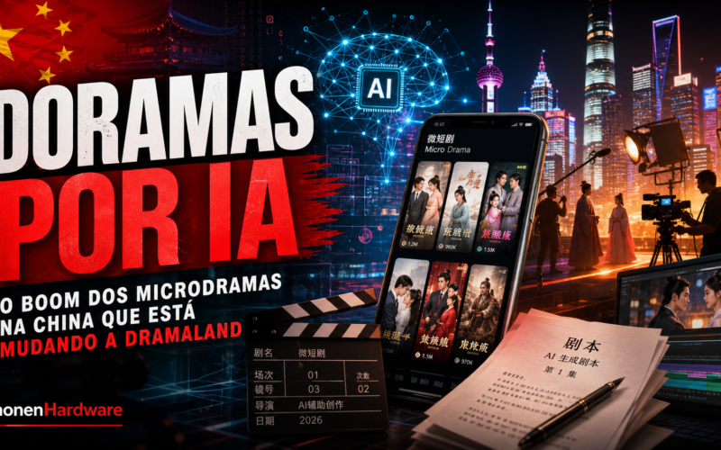 Doramas curtos por IA na China com microdramas e produção digital