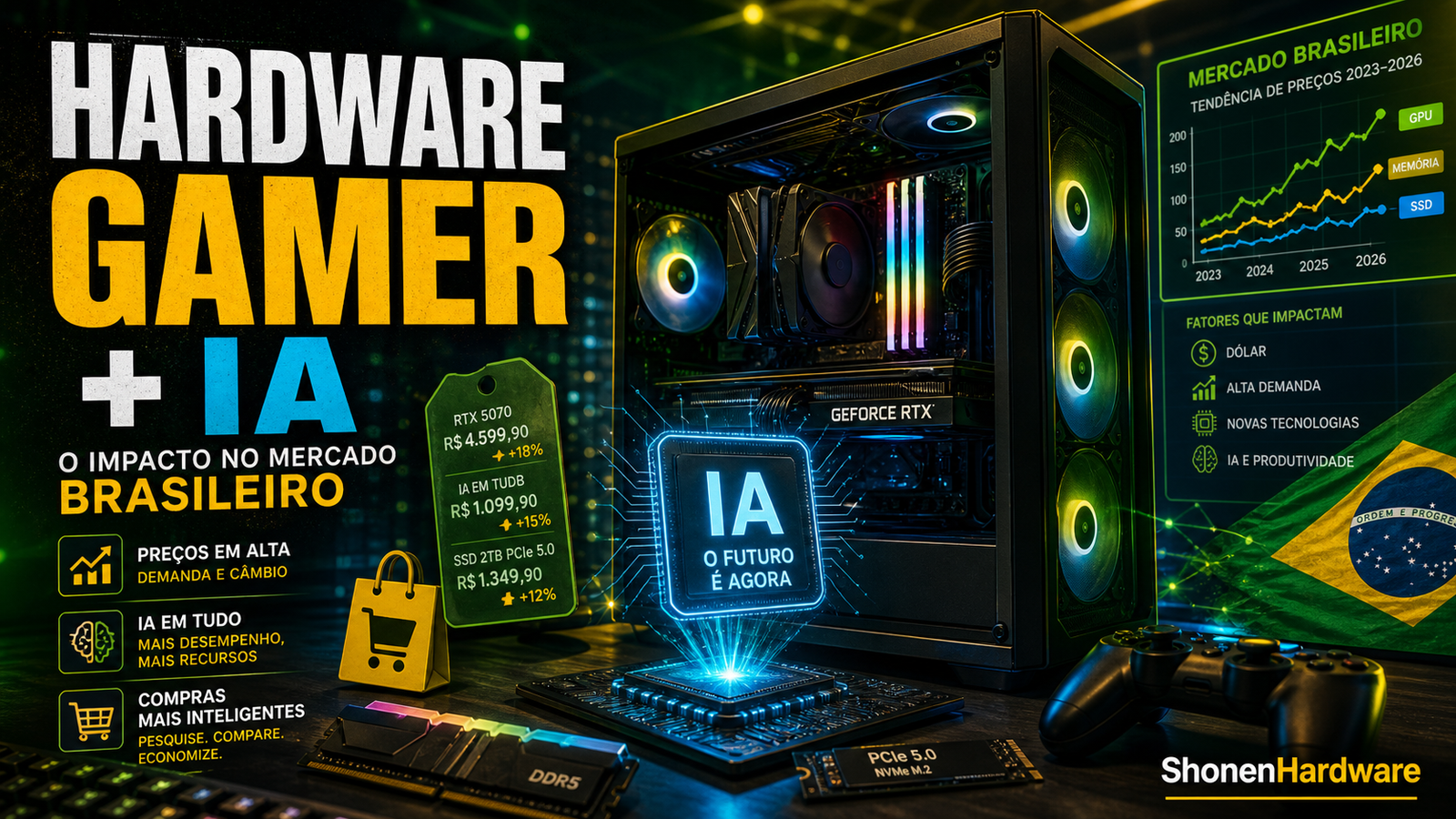 Hardware gamer e IA impactando o mercado brasileiro