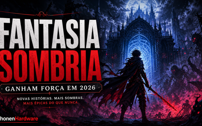 Animes de fantasia sombria em 2026 com guerreiro e portal magico