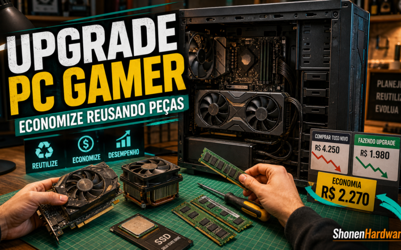 Upgrade de PC gamer reutilizando peças antigas para economizar