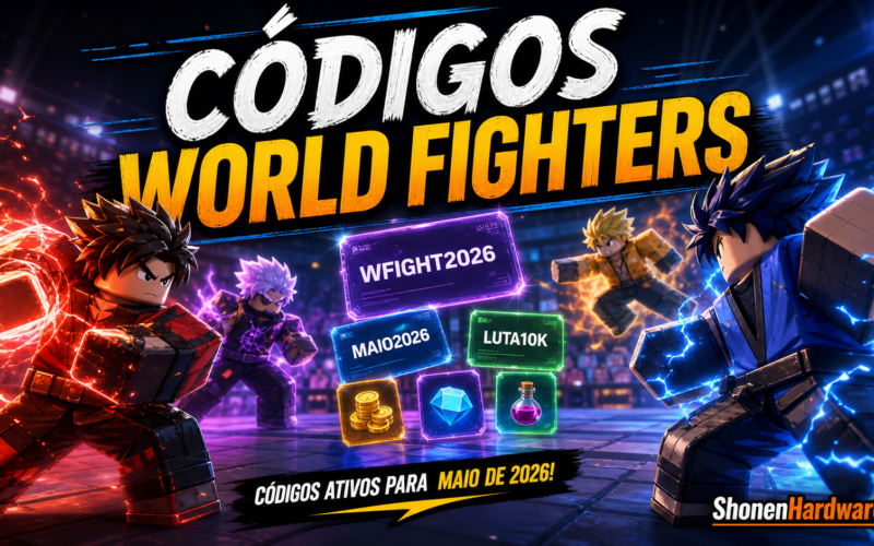 World Fighters com códigos ativos de maio de 2026 em arena de jogo