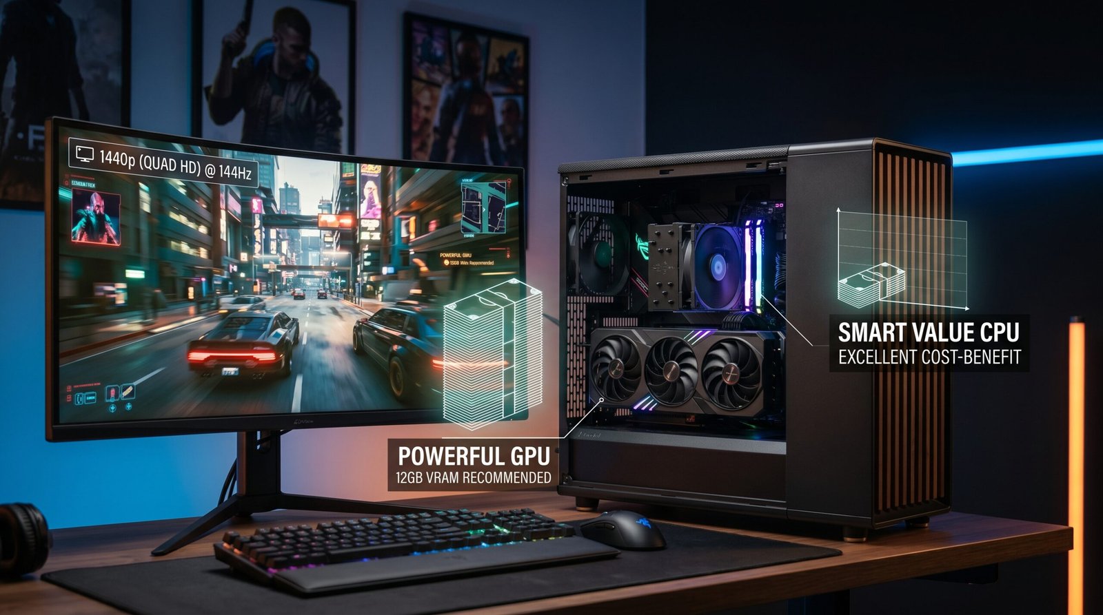 Como Montar um PC Gamer 1440p High Refresh Mais Barato