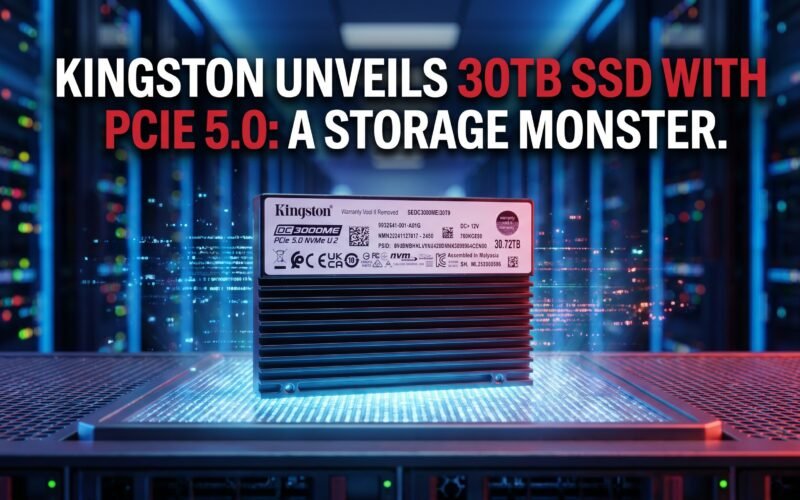 Kingston revela SSD de 30TB com PCIe 5.0: um monstro de armazenamento.