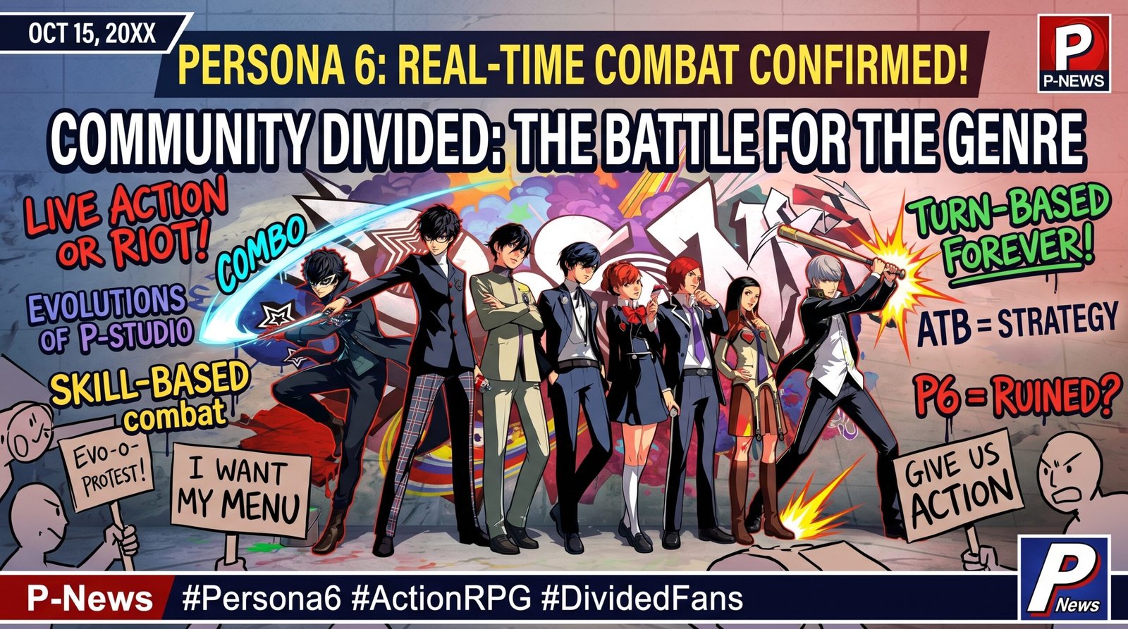 Persona 6 confirma combate em tempo real e divide a comunidade