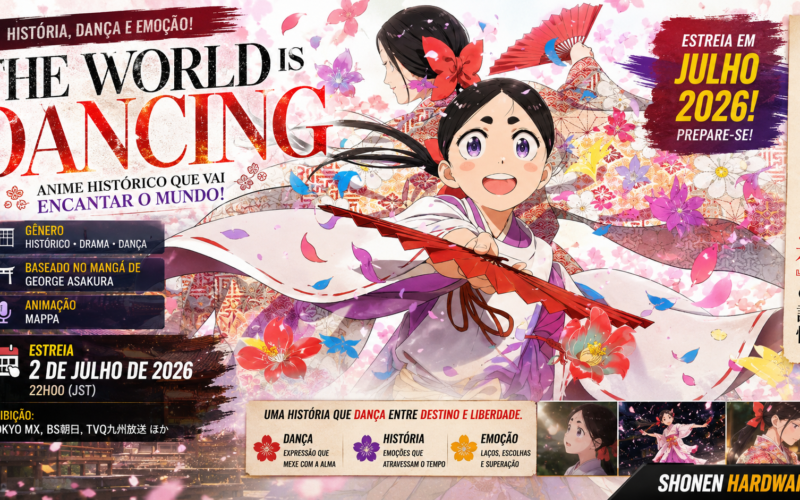 The World Is Dancing: Anime Histórico Estreia em Julho 2026