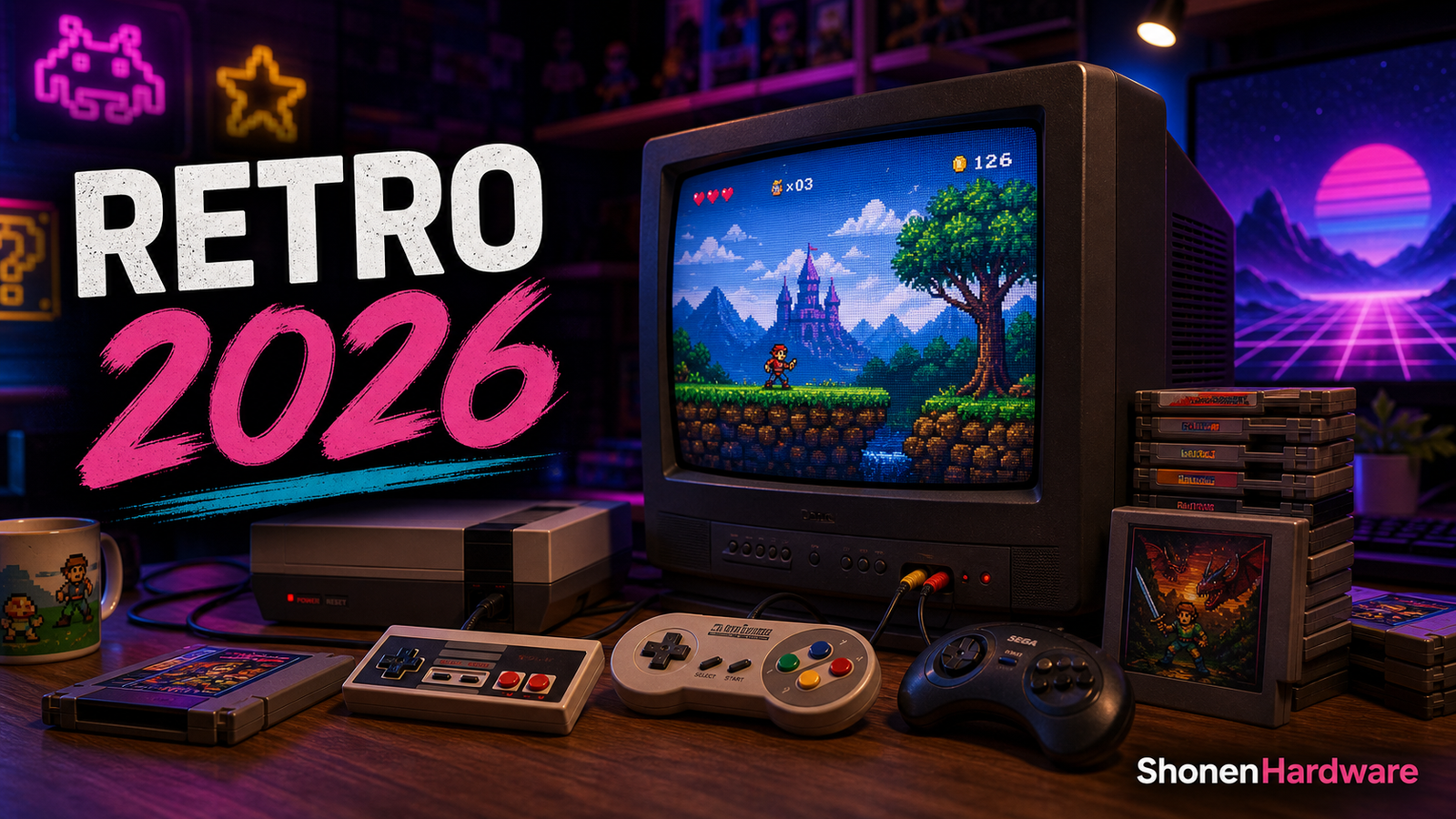 Retro gaming em 2026 clássicos para jogar - ShonenHardware