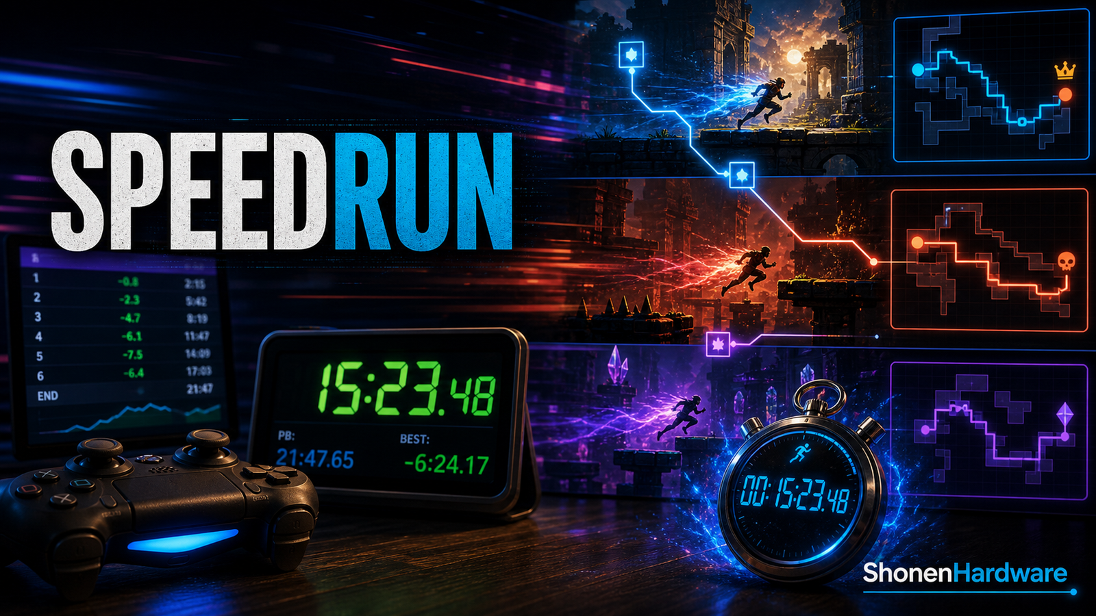 Speedrunning terminar jogos rápido - ShonenHardware
