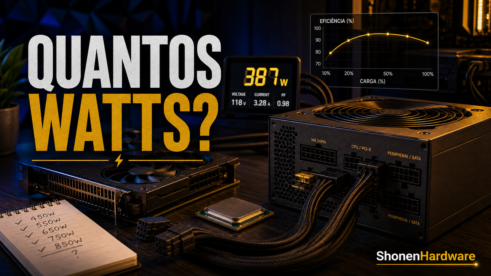 Fonte de alimentação quantos watts em 2026 - ShonenHardware