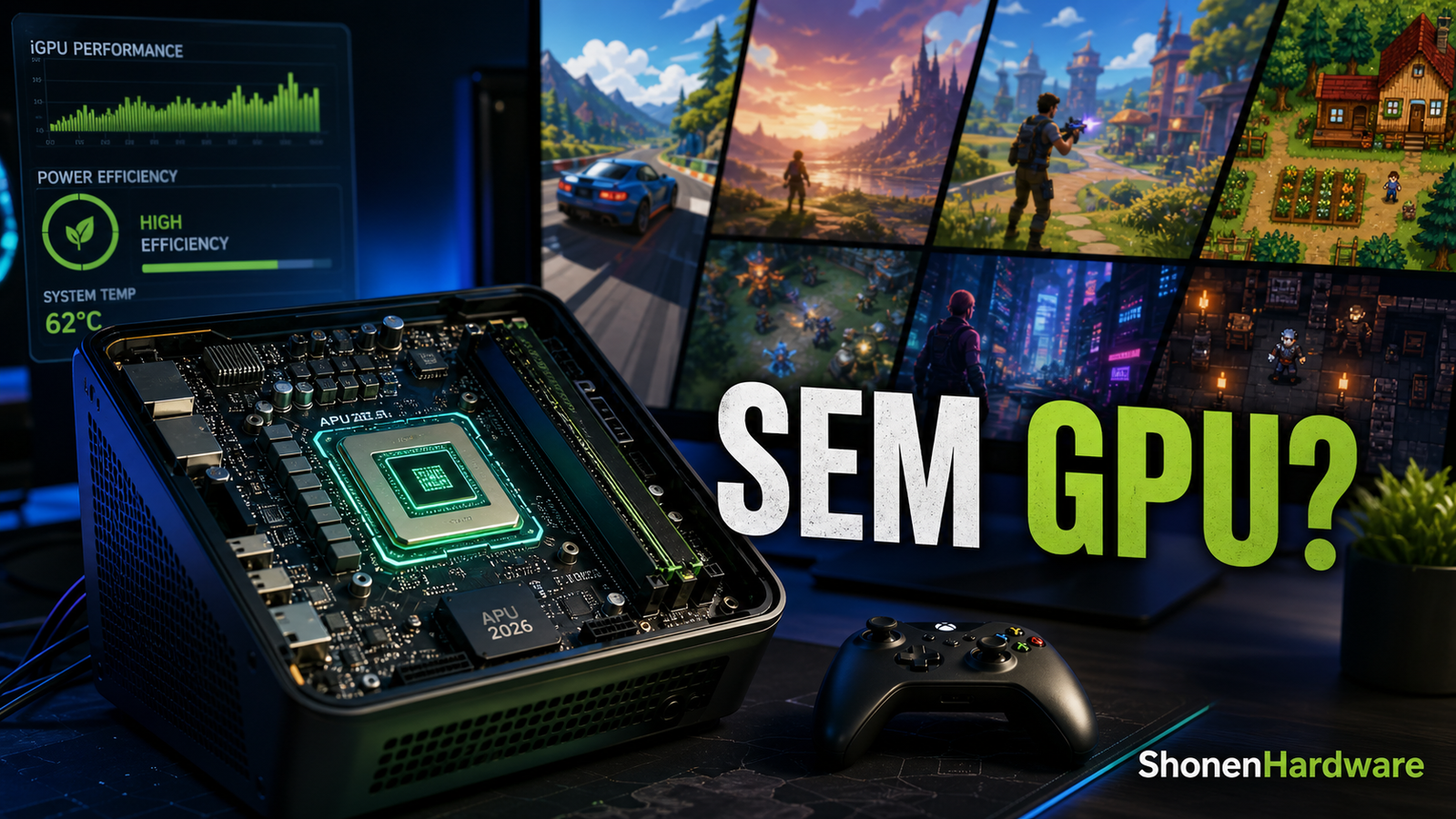 Placa de vídeo integrada sem GPU dedicada - ShonenHardware
