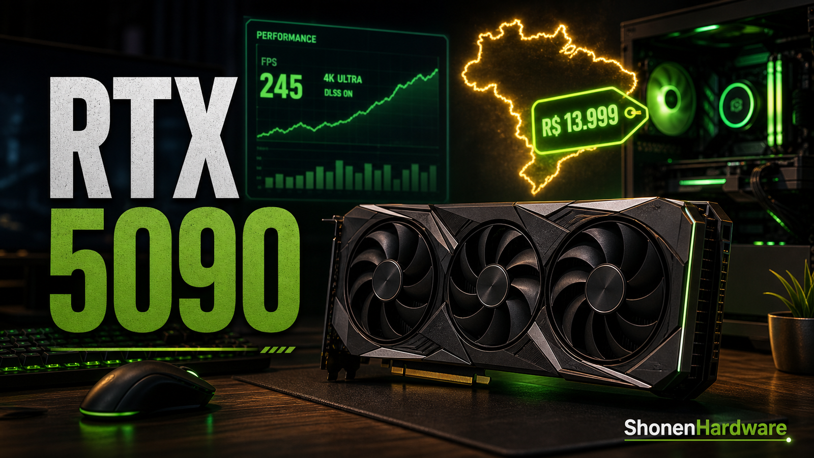 RTX 5090 no Brasil preço desempenho - ShonenHardware