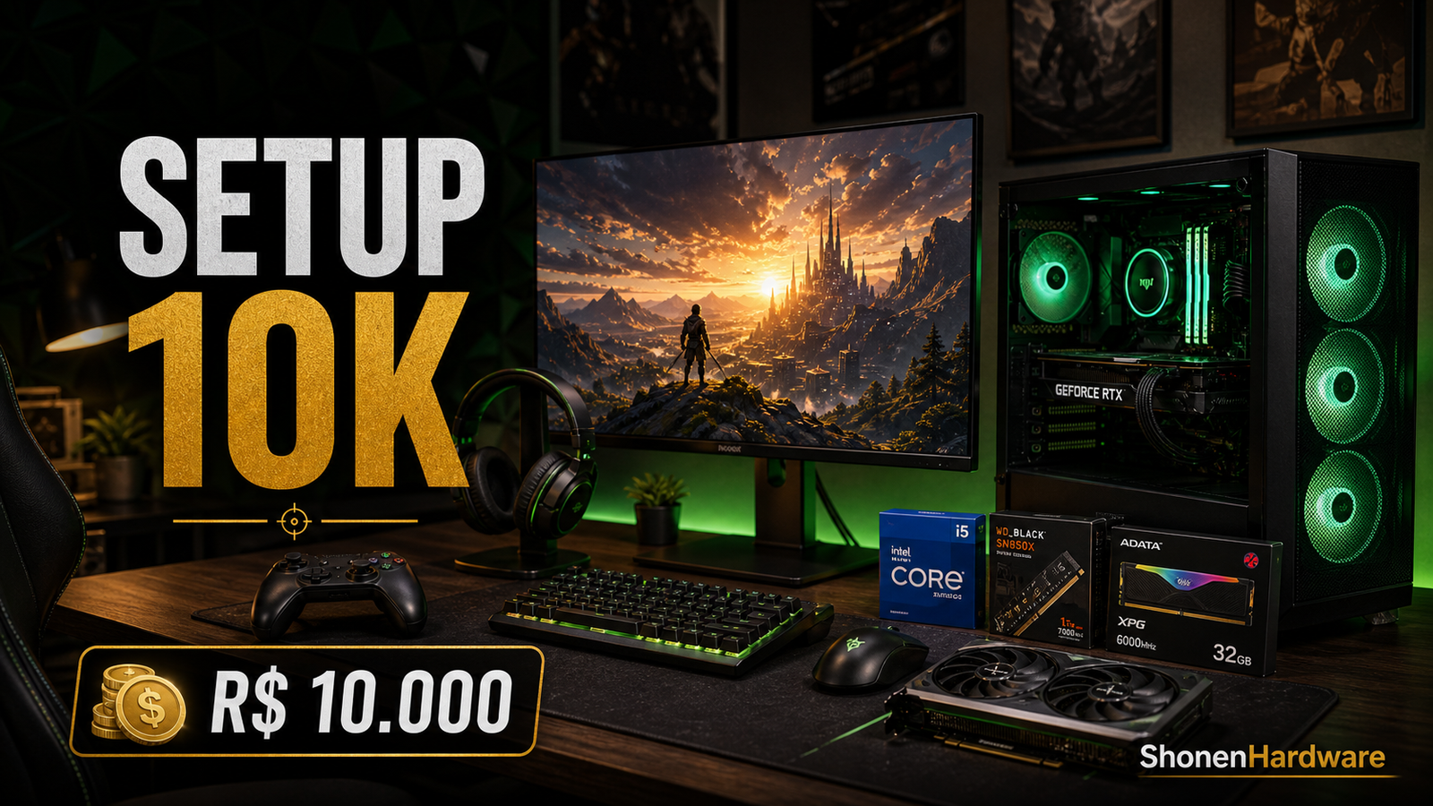 Setup gamer completo por 10000 reais - ShonenHardware