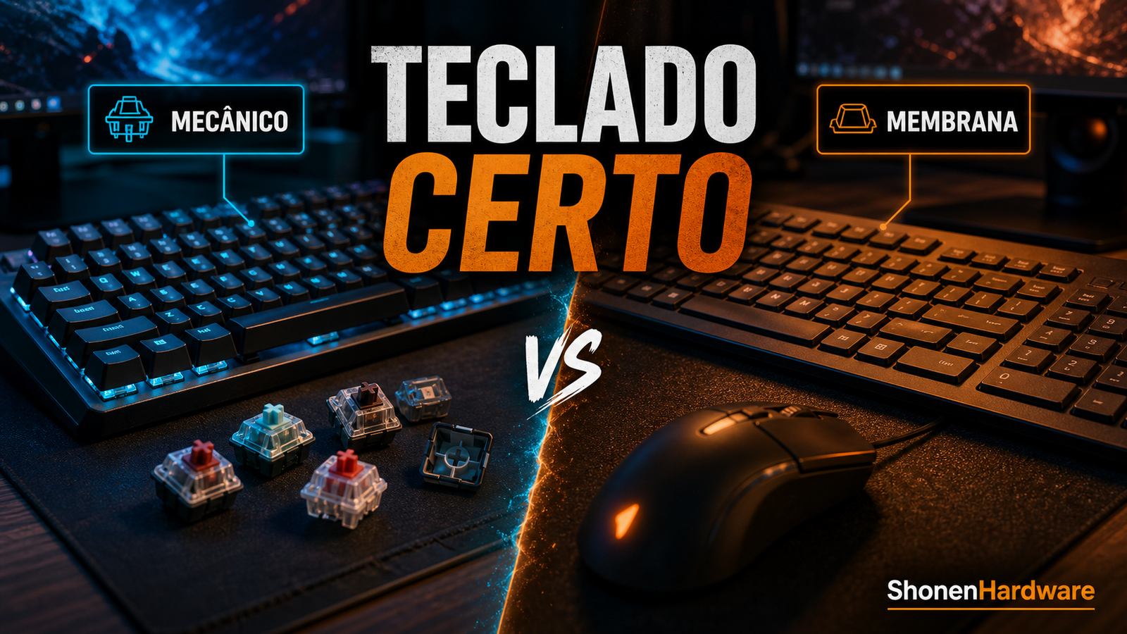 Teclado mecânico vs membrana para gaming - ShonenHardware
