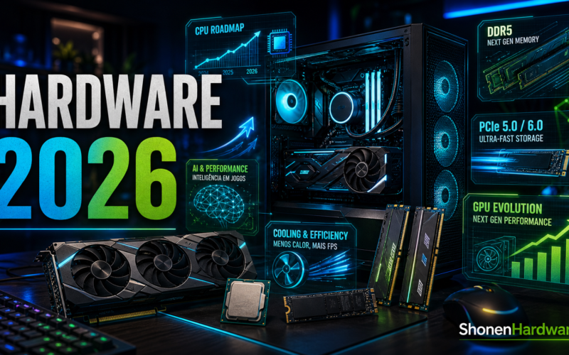Tendências de hardware em 2026 PC gamer - ShonenHardware
