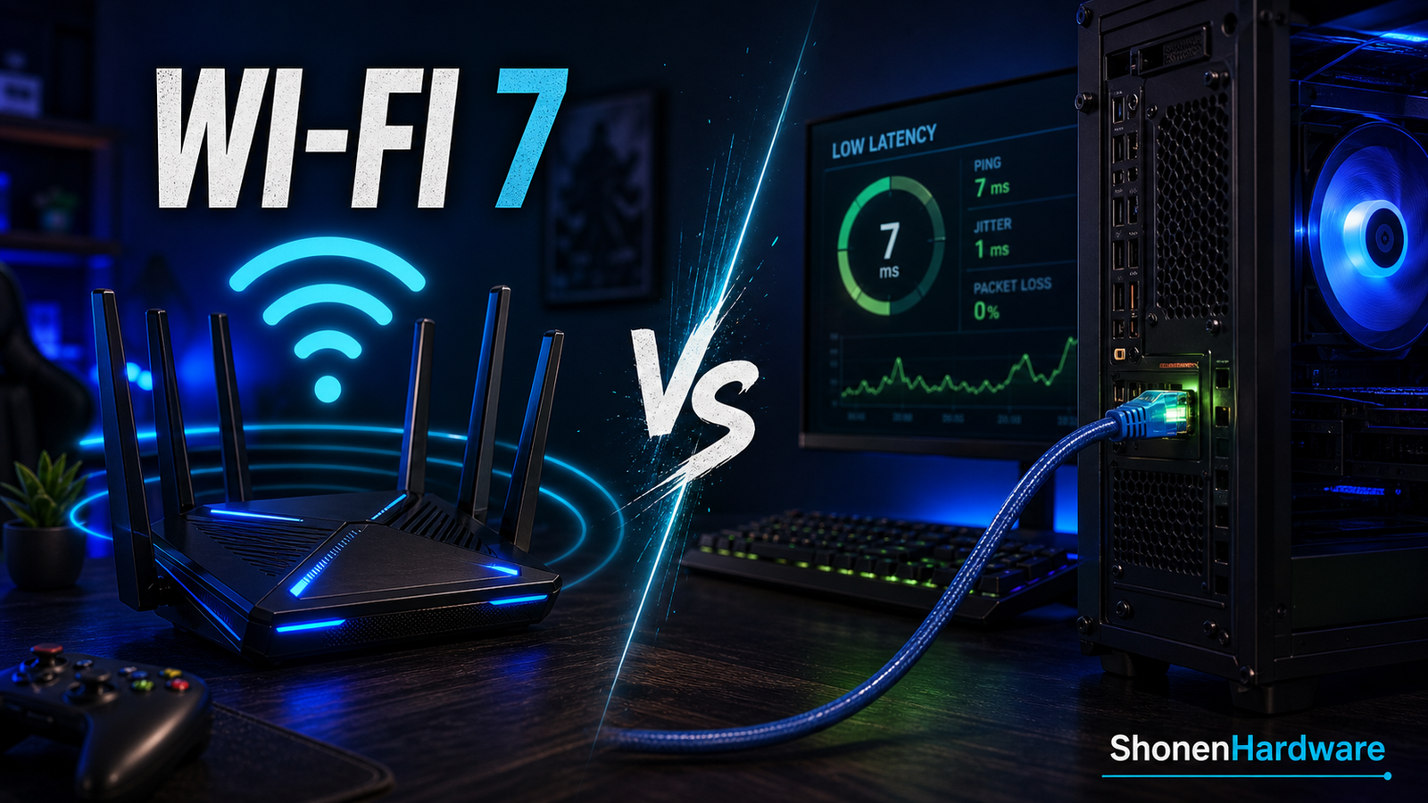 Wi-Fi 7 para gaming contra cabo ethernet - ShonenHardware