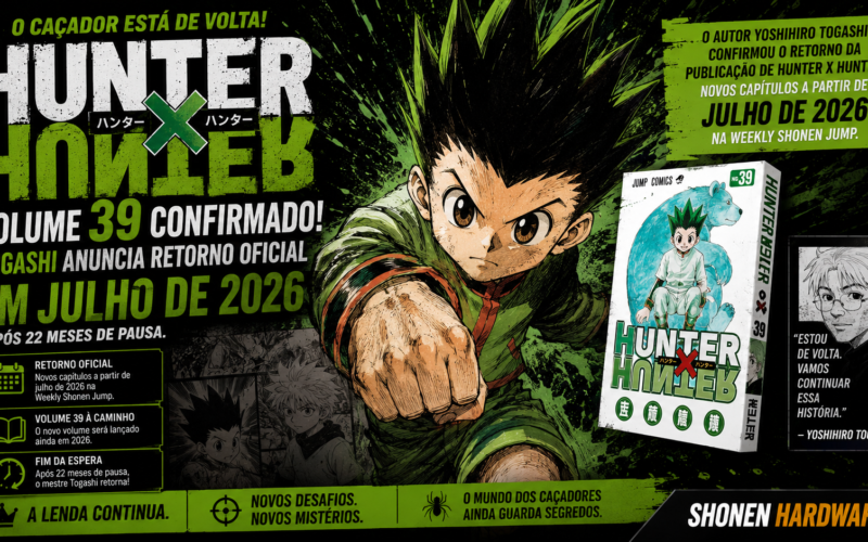 Hunter x Hunter Volume 39: Togashi Anuncia Retorno Oficial em Julho 2026 Após 22 Meses