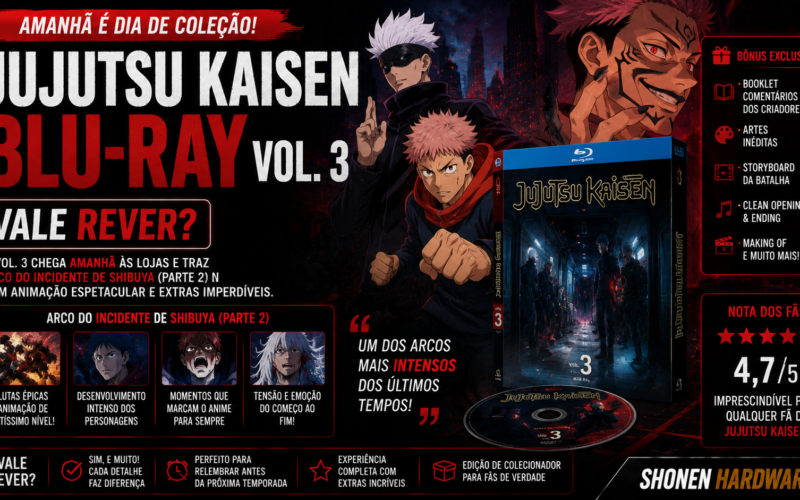 Jujutsu Kaisen Blu-ray Vol. 3 chega amanhã: vale rever?
