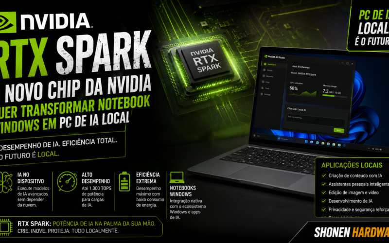 NVIDIA RTX Spark: o novo chip da NVIDIA quer transformar notebook Windows em PC de IA local