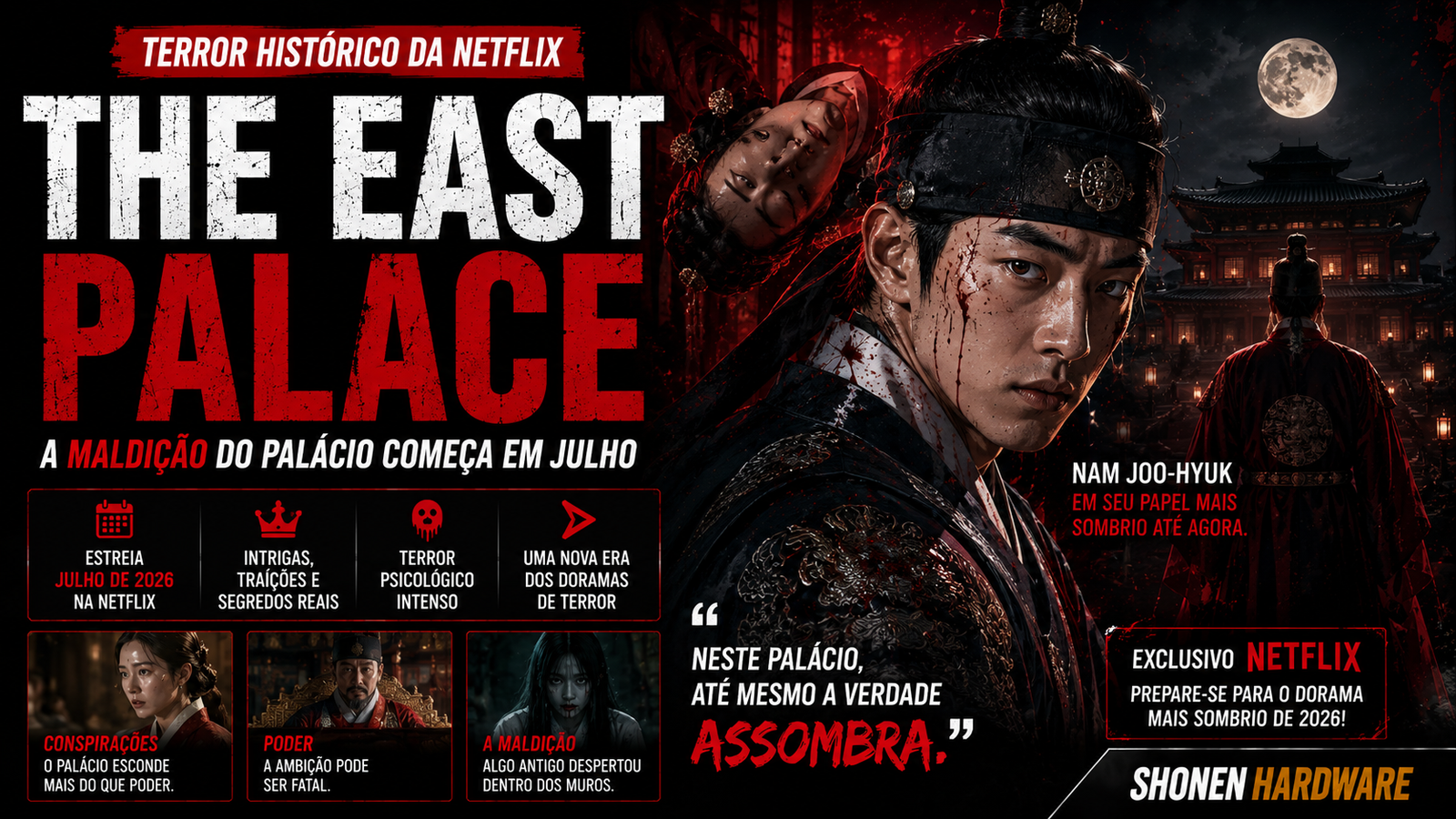The East Palace: terror histórico da Netflix mira julho com Nam Joo-hyuk